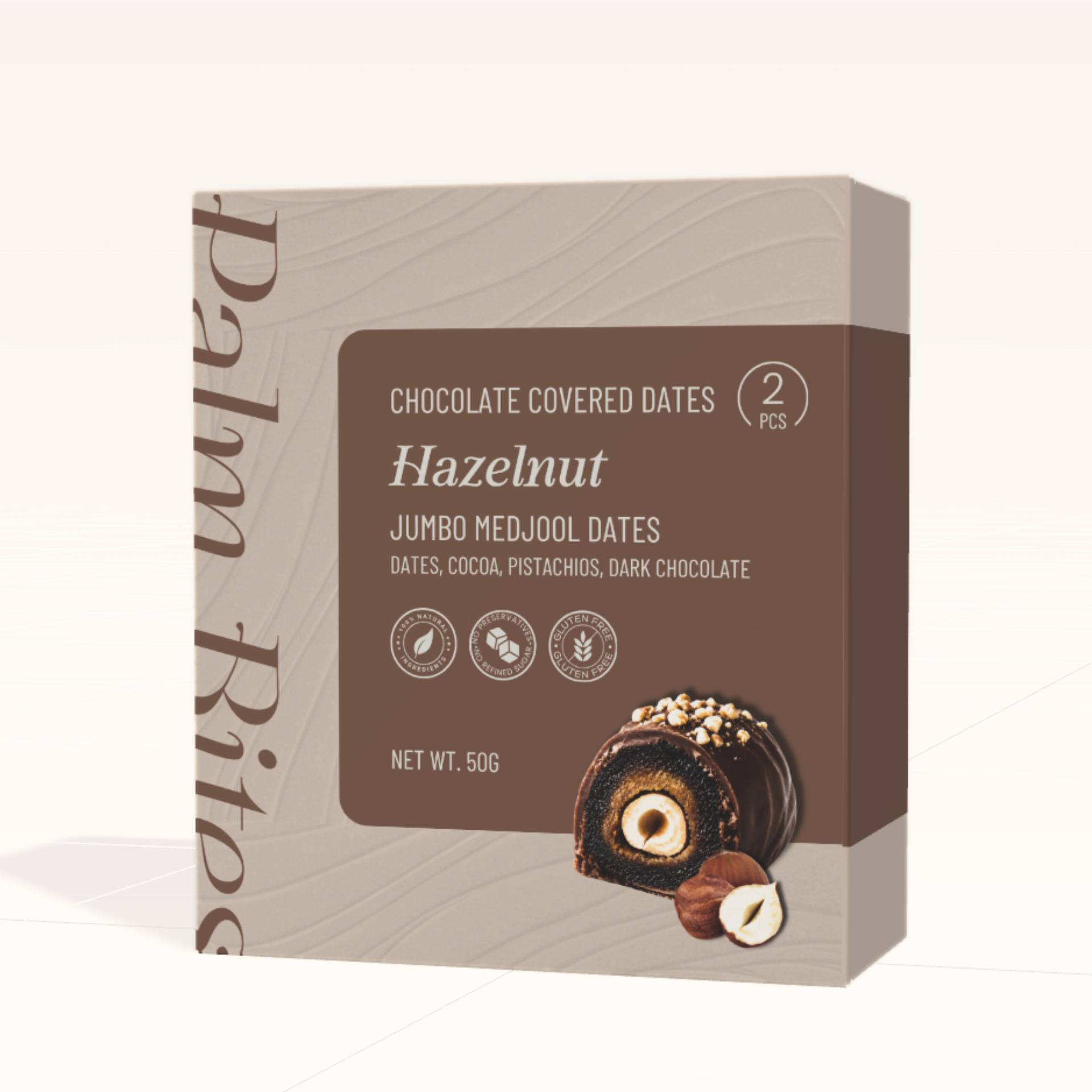 Two Bite | Hazelnut Chocolate Dates – Palm Bites®