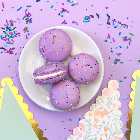 Birthday Cake Macarons