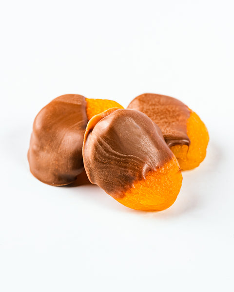 Spicy Chocolate Dipped Dried Apricots