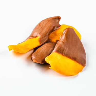 Spicy Chocolate Dipped Dried Mangoes