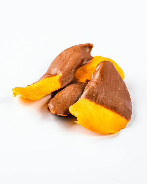 Spicy Chocolate Dipped Dried Mangoes