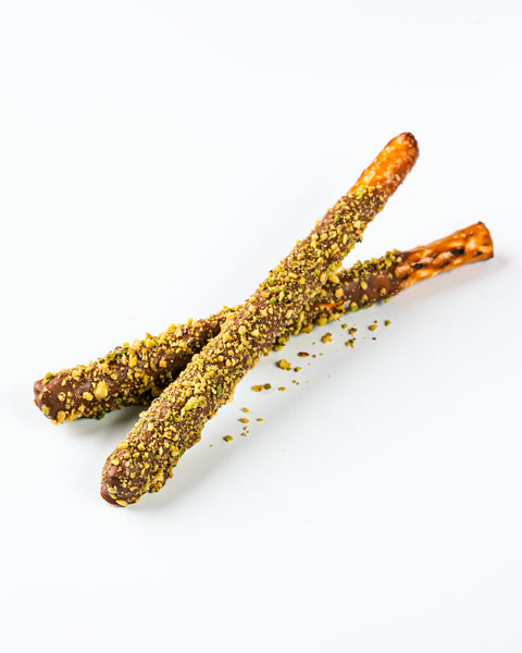 Pistachio Chocolate Pretzel Sticks