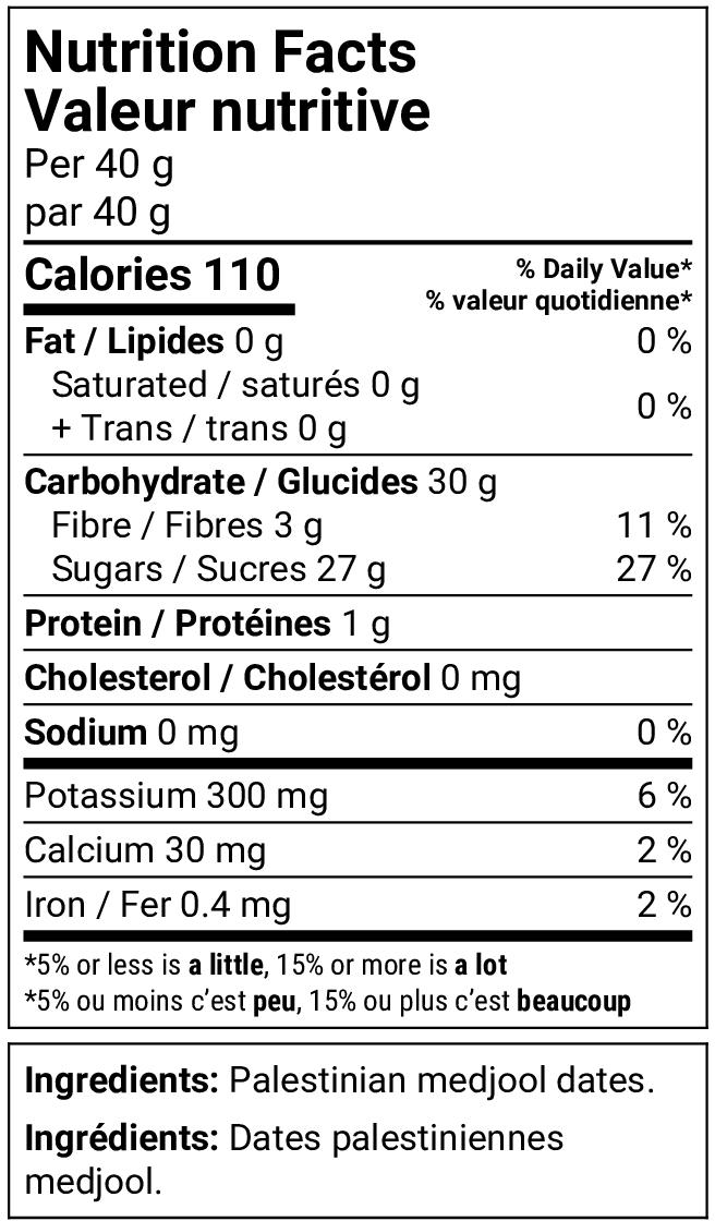 Nutrition facts