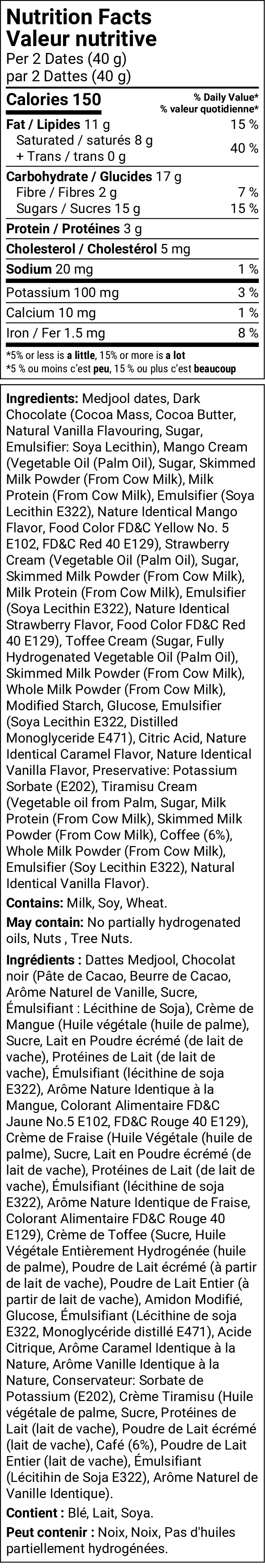 Nutrition facts