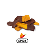 Spicy Chocolate Dipped Dried Mangoes