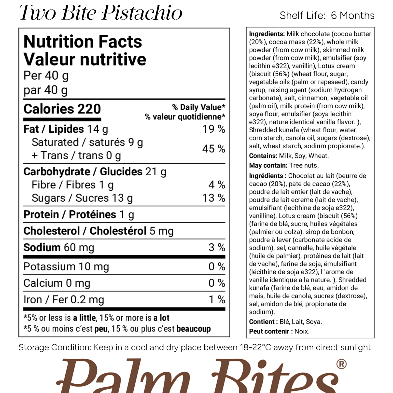 Nutrition facts