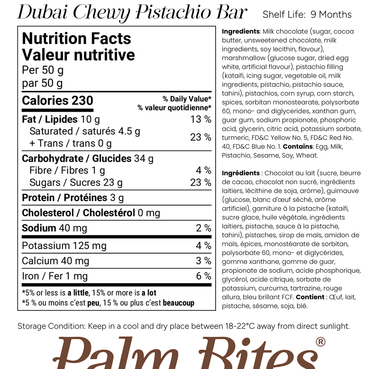 Nutritional information