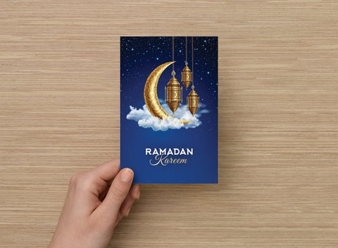 Greeting Cards - Palm Bites® - Greeting & Note Cards - Ramadan Kareem (Dark Blue)